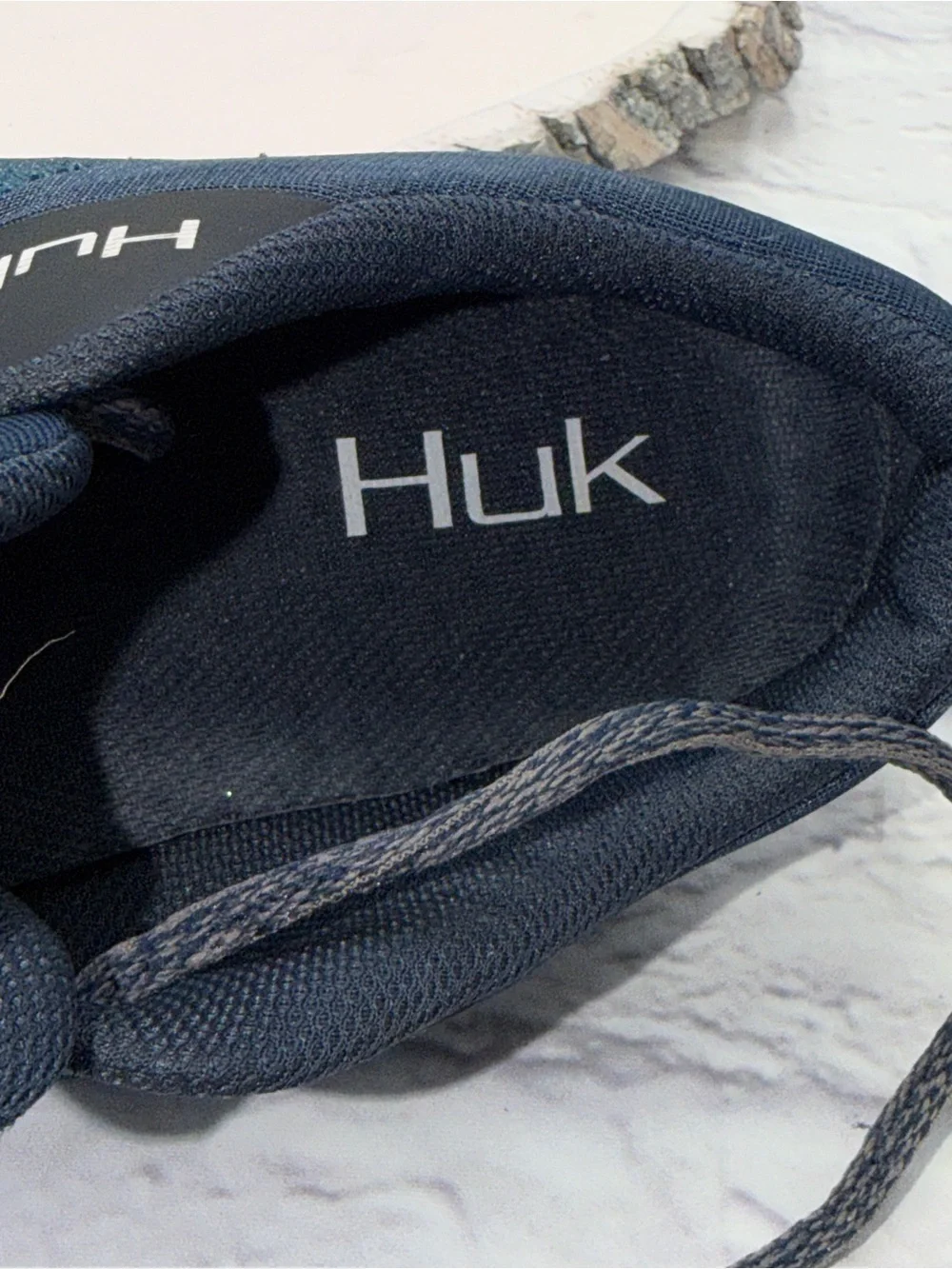 Huk Mens Mahi Lace-Up Blue Camo Fishing Boat Shoes Sneakers Size 9.5